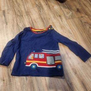 Baby Boden 3-4 years fire truck shirt